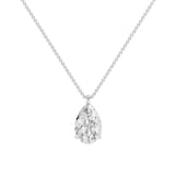Mayors 18K White Gold 3.00cttw Lab Grown Diamond Pear Cut Solitaire Pendant Necklace