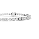 Mayors 18K White Gold 5.00cttw Lab Grown Diamond Round Brilliant Cut Tennis Bracelet