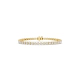 Mayors 18K Yellow Gold 5.00cttw Lab Grown Diamond Round Brilliant Cut Tennis Bracelet