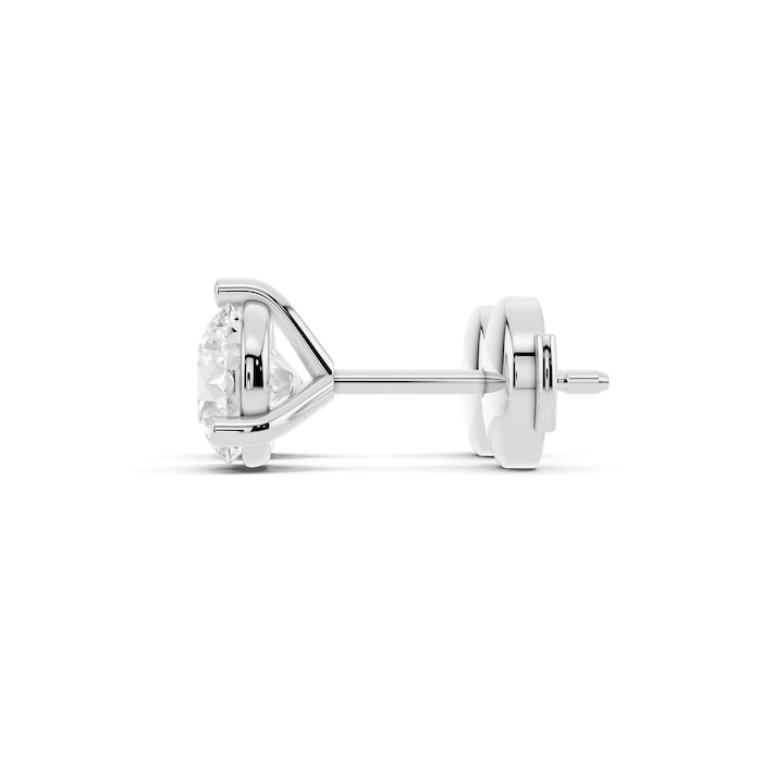 Mayors Platinum 2.00cttw Lab Grown Diamond Round Brilliant Cut Stud Earrings