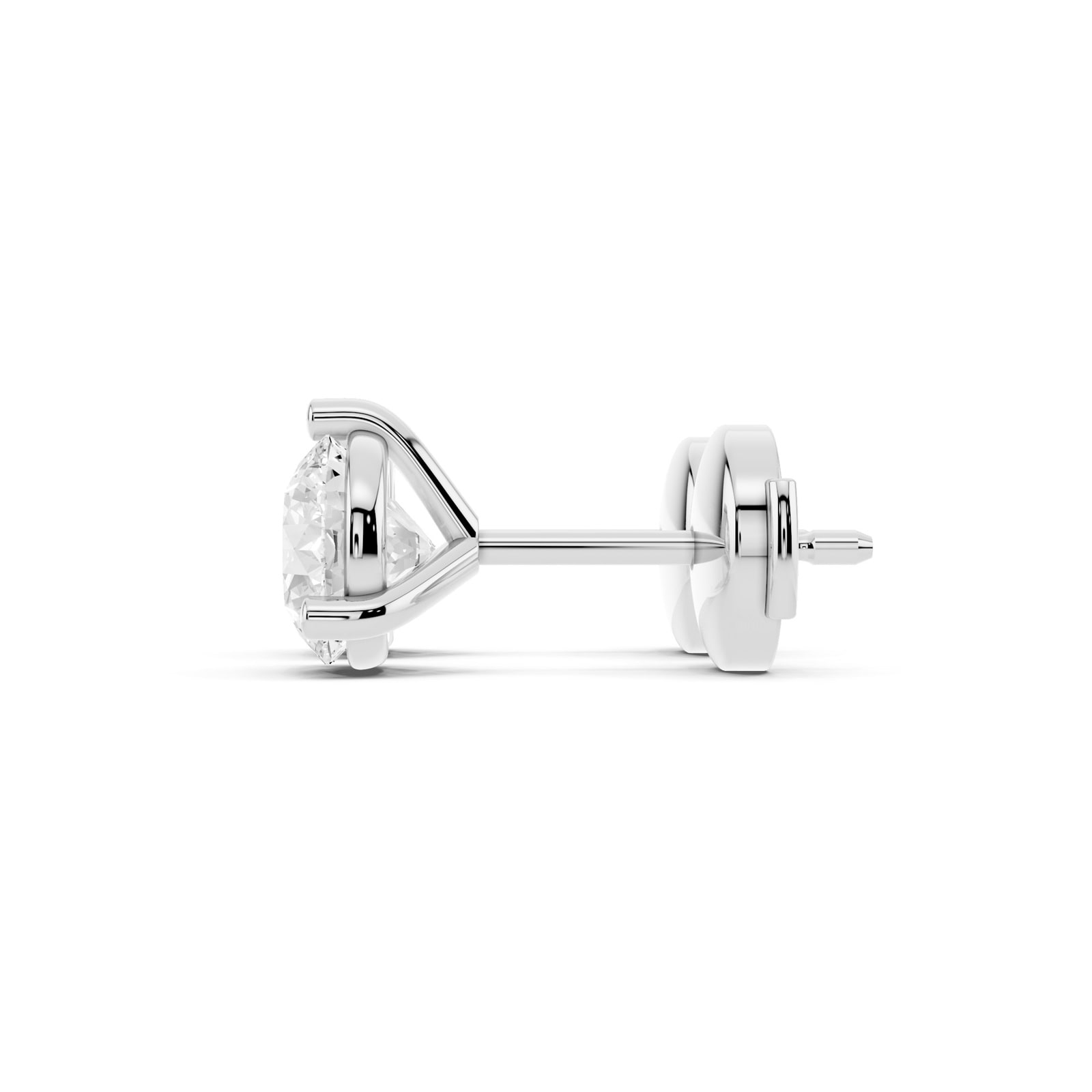 Mayors Platinum 2.00cttw Lab Grown Diamond Round Brilliant Cut Stud Earrings