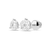Mayors Platinum 2.00cttw Lab Grown Diamond Round Brilliant Cut Stud Earrings