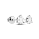 Mayors Platinum 2.00cttw Lab Grown Diamond Round Brilliant Cut Stud Earrings