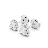 Mayors Platinum 2.00cttw Lab Grown Diamond Round Brilliant Cut Stud Earrings