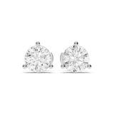 Mayors Platinum 3.00cttw Lab Grown Diamond Round Brilliant Cut Stud Earrings