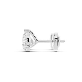 Mayors Platinum 3.00cttw Lab Grown Diamond Round Brilliant Cut Stud Earrings