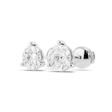 Mayors Platinum 3.00cttw Lab Grown Diamond Round Brilliant Cut Stud Earrings