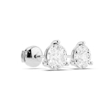 Mayors Platinum 3.00cttw Lab Grown Diamond Round Brilliant Cut Stud Earrings