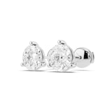 Mayors Platinum 4.00cttw Lab Grown Diamond Round Brilliant Cut Stud Earrings