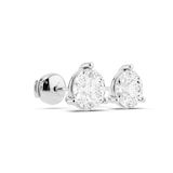 Mayors Platinum 4.00cttw Lab Grown Diamond Round Brilliant Cut Stud Earrings