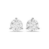 Mayors Platinum 5.00cttw Lab Grown Diamond Round Brilliant Cut Stud Earrings