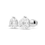 Mayors Platinum 5.00cttw Lab Grown Diamond Round Brilliant Cut Stud Earrings