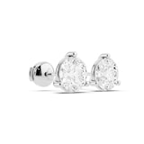 Mayors Platinum 5.00cttw Lab Grown Diamond Round Brilliant Cut Stud Earrings
