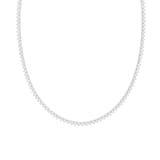 Mayors 18K White Gold 14.00cttw Lab Grown Diamond Round Brilliant Cut Tennis Necklace