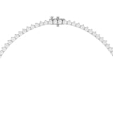 Mayors 18K White Gold 14.00cttw Lab Grown Diamond Round Brilliant Cut Tennis Necklace