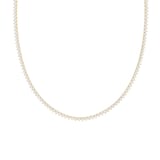 Mayors 18K Yellow Gold 10.00cttw Lab Grown Diamond Round Brilliant Cut Tennis Necklace