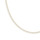 Mayors 18K Yellow Gold 10.00cttw Lab Grown Diamond Round Brilliant Cut Tennis Necklace