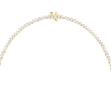 Mayors 18K Yellow Gold 10.00cttw Lab Grown Diamond Round Brilliant Cut Tennis Necklace