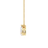 Mayors 18K Yellow Gold 2.00cttw Lab Grown Diamond Emerald & Pear Cut 2 Stone Pendant Necklace