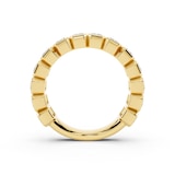 Mayors 18K Yellow Gold 2.00cttw Lab Grown Diamond Emerald Cut Bezel Set Eternity Ring