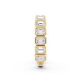 Mayors 18K Yellow Gold 2.00cttw Lab Grown Diamond Emerald Cut Bezel Set Eternity Ring