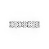 Mayors 18K White Gold 2.00cttw Lab Grown Diamond Oval Cut Eternity Ring