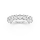 Mayors 18K White Gold 2.00cttw Lab Grown Diamond Oval Cut Eternity Ring