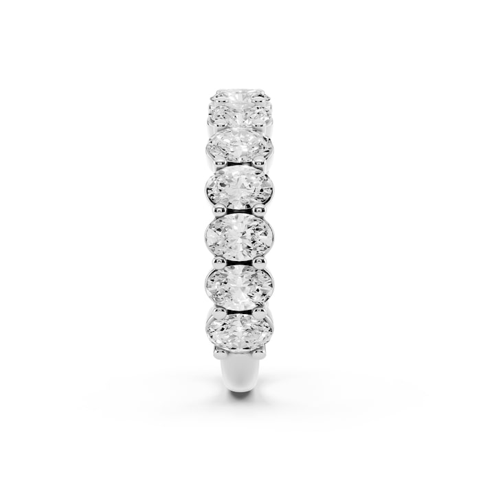 Mayors 18K White Gold 2.00cttw Lab Grown Diamond Oval Cut Eternity Ring