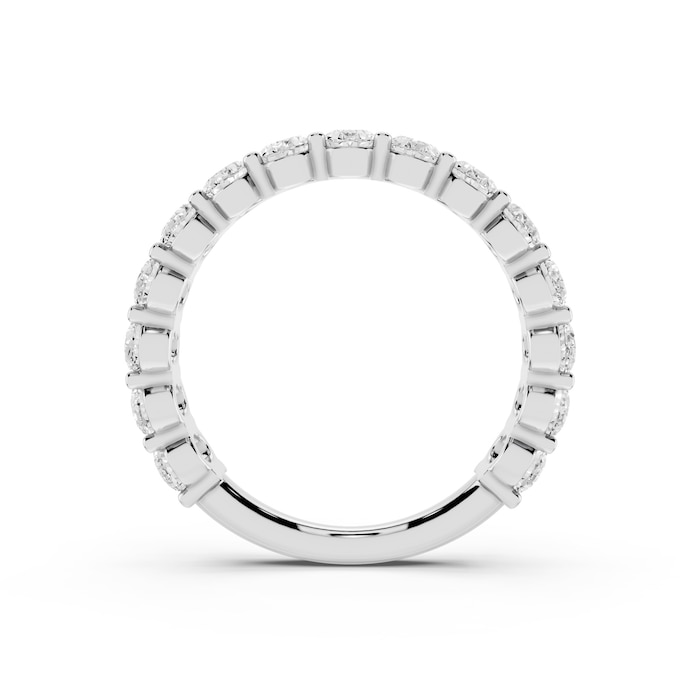 Mayors 18K White Gold 2.00cttw Lab Grown Diamond Oval Cut Eternity Ring