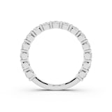 Mayors 18K White Gold 2.00cttw Lab Grown Diamond Oval Cut Eternity Ring