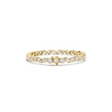 Mayors 18K Yellow Gold 8.00cttw Lab Grown Diamond Bezel Set Tennis Bracelet