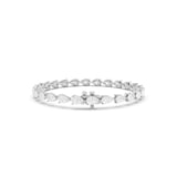 Mayors 18K White Gold 9.00cttw Lab Grown Diamond Pear Cut Tennis Bracelet