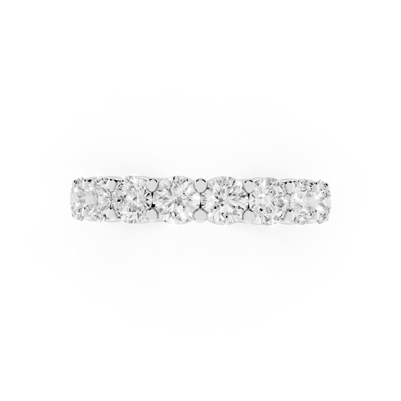 Mayors Platinum 2.00cttw Lab Grown Diamond Round Brilliant Cut Eternity Ring
