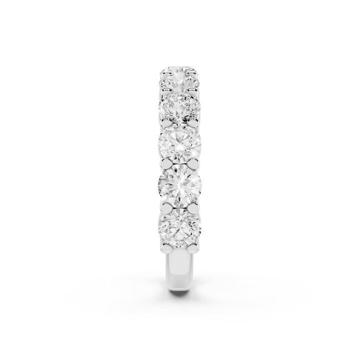 Mayors Platinum 2.00cttw Lab Grown Diamond Round Brilliant Cut Eternity Ring