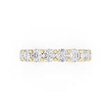 Mayors 18K Yellow Gold 2.00cttw Lab Grown Diamond Round Brilliant Cut Eternity Ring