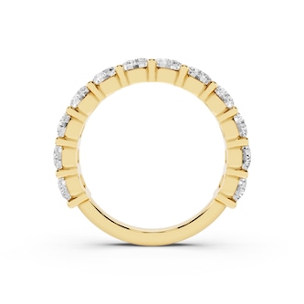 Mayors 18K Yellow Gold 2.00cttw Lab Grown Diamond Round Brilliant Cut Eternity Ring