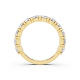 Mayors 18K Yellow Gold 2.00cttw Lab Grown Diamond Round Brilliant Cut Eternity Ring