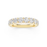 Mayors 18K Yellow Gold 2.00cttw Lab Grown Diamond Round Brilliant Cut Eternity Ring