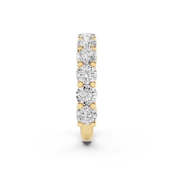 Mayors 18K Yellow Gold 2.00cttw Lab Grown Diamond Round Brilliant Cut Eternity Ring
