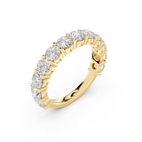 Mayors 18K Yellow Gold 2.00cttw Lab Grown Diamond Round Brilliant Cut Eternity Ring
