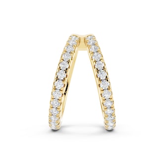 Mayors 18K Yellow Gold 0.10cttw Lab Grown Diamond Round Brilliant Cut Multi Hoop Single Earring