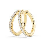 Mayors 18K Yellow Gold 0.10cttw Lab Grown Diamond Round Brilliant Cut Multi Hoop Single Earring