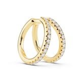 Mayors 18K Yellow Gold 0.10cttw Lab Grown Diamond Round Brilliant Cut Multi Hoop Single Earring