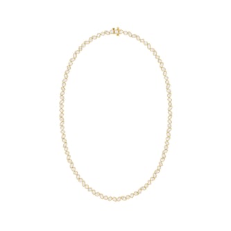 Mayors 18K Yellow Gold 10.00cttw Lab Grown Diamond Bezel Set Tennis Necklace