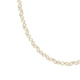 Mayors 18K Yellow Gold 10.00cttw Lab Grown Diamond Bezel Set Tennis Necklace