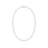Mayors 18K White Gold 28.50cttw Lab Grown Diamond Round Brilliant Cut Two Row Necklace