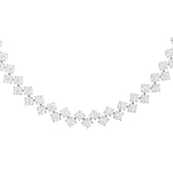 Mayors 18K White Gold 28.50cttw Lab Grown Diamond Round Brilliant Cut Two Row Necklace