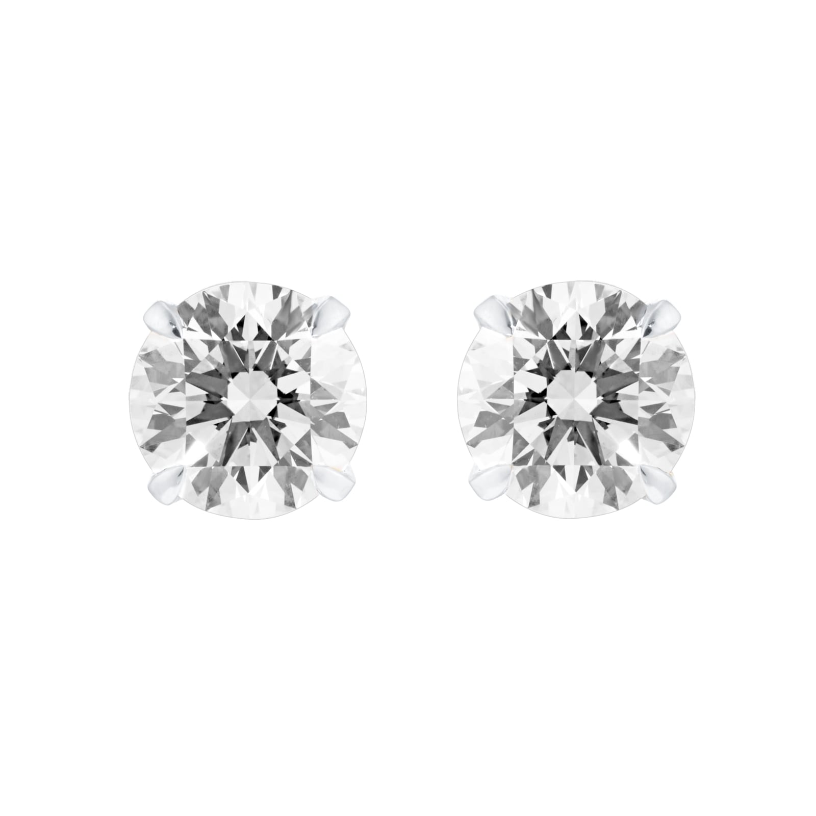 Mappin & Webb 18ct White Gold 1.50cttw Round Brilliant Cut Lab Grown Diamond Stud Earrings