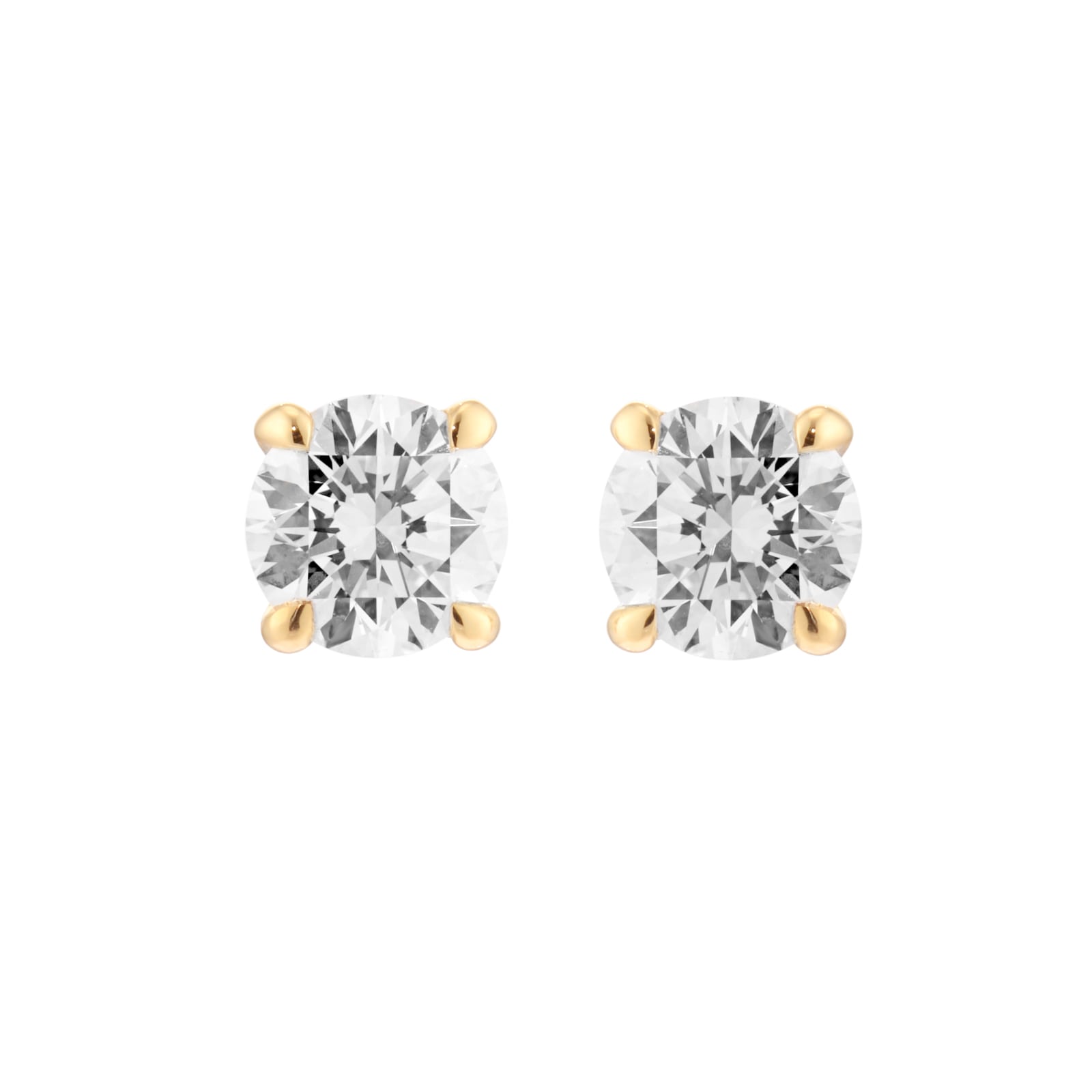 Mappin & Webb 18ct Yellow Gold 1.50cttw Round Brilliant Cut Lab Grown Diamond Stud Earrings