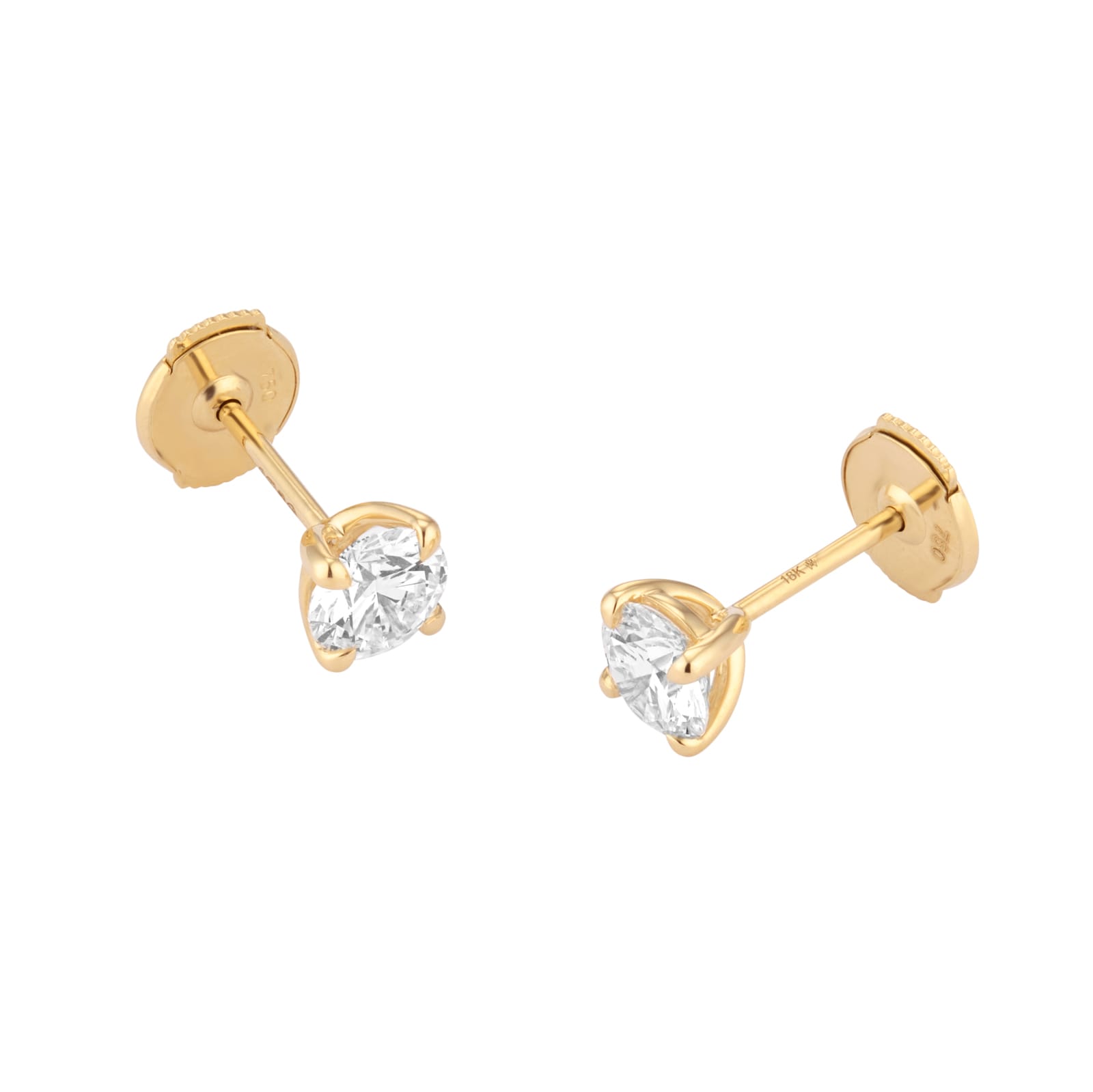 Mappin & Webb 18ct Yellow Gold 1.50cttw Round Brilliant Cut Lab Grown Diamond Stud Earrings Mappin & Webb 18ct Yellow Gold 1.50cttw Round Brilliant Cut Lab Grown Diamond Stud Earrings
